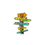 Official Beach Bum Bubble-free stickers- Which Way to the Beach