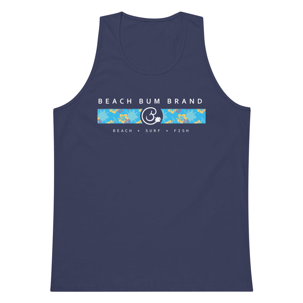 Official Beach Bum Tank- Blue Hibiskus