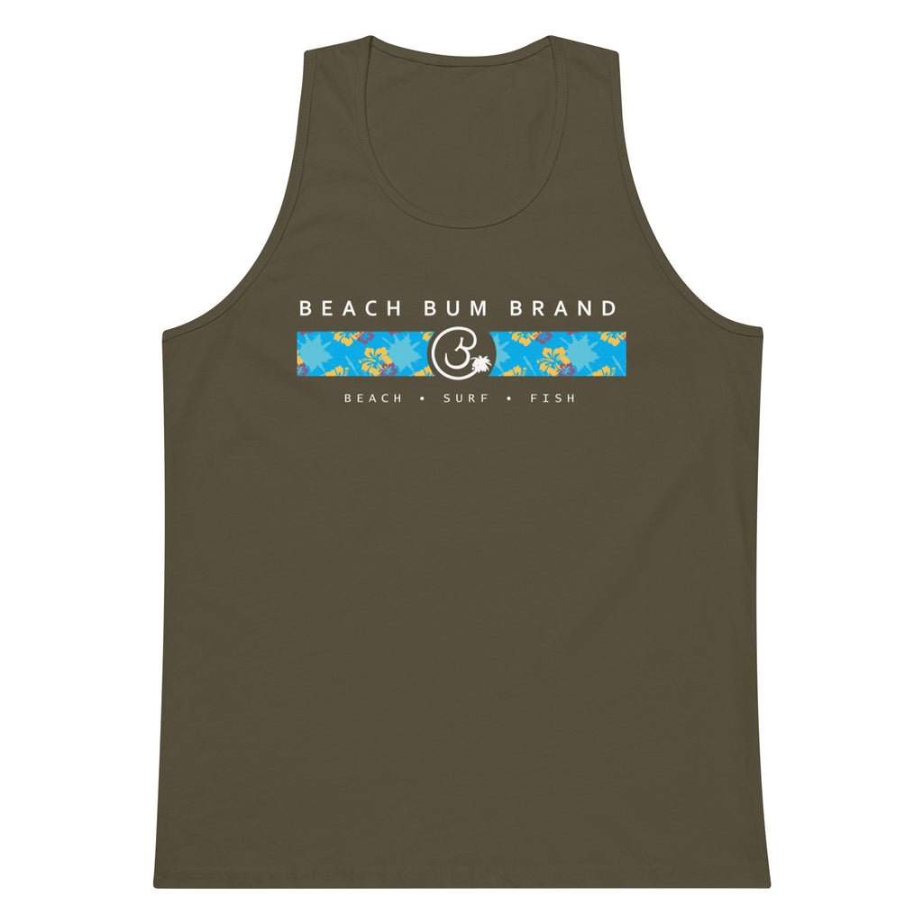Official Beach Bum Tank- Blue Hibiskus
