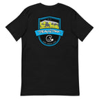 Official Beach Bum Short-Sleeve Unisex T-Shirt- Surf • Beach • Fish Shield (Art on Back)