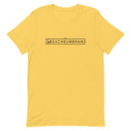Official Beach Bum Short-Sleeve Unisex T-Shirt- Surf • Beach • Fish Shield (Art on Back)