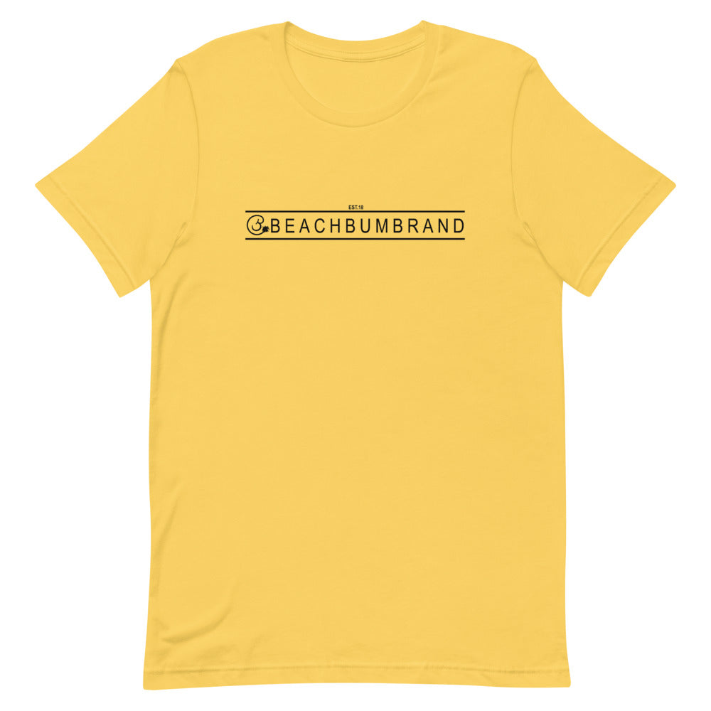 Official Beach Bum Short-Sleeve Unisex T-Shirt- Surf • Beach • Fish Shield (Art on Back)