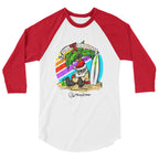 Official Beach Bum 3/4 sleeve raglan shirt- Mele Kalikimaka