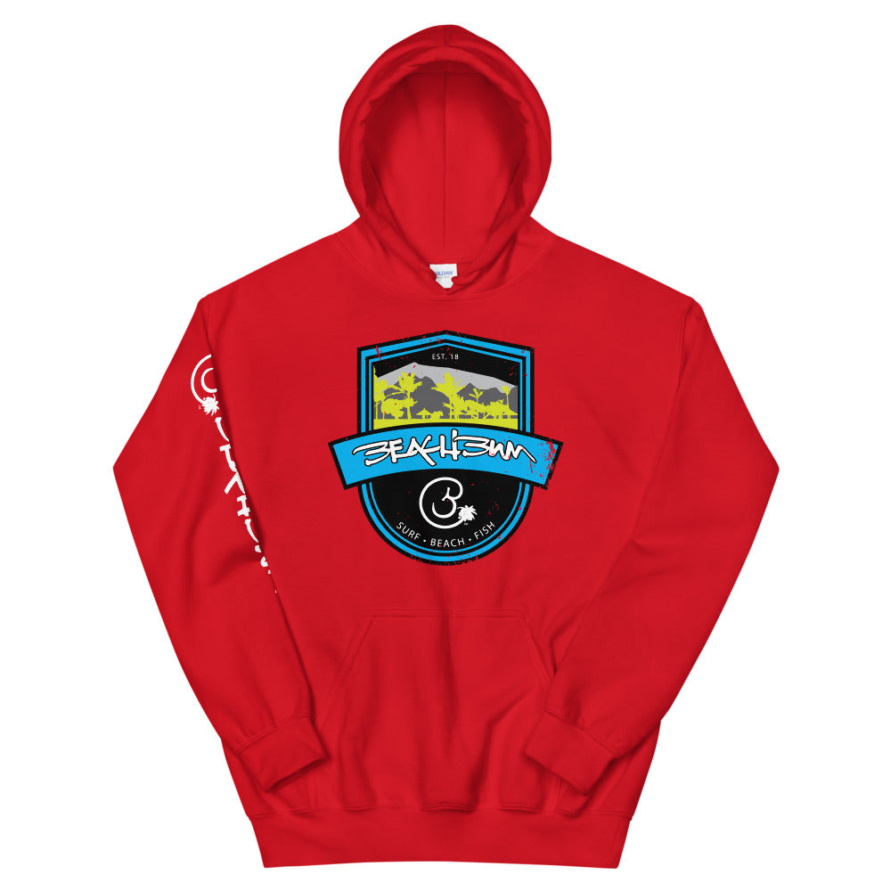 Official Beach Bum Unisex Hoodie- Surf • Beach • Fish Shield