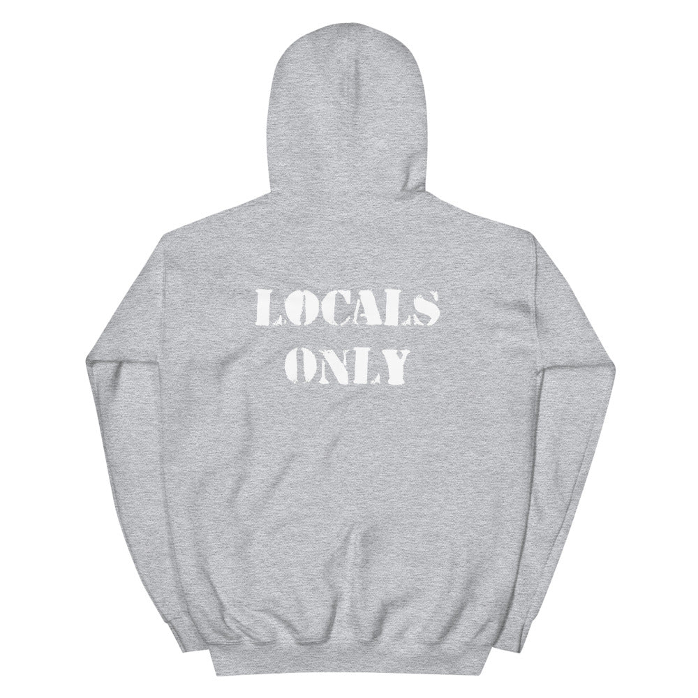 Official Beach Bum Unisex Hoodie- Locals Only (Art on Back)