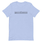 Official Beach Bum Short-Sleeve Unisex T-Shirt- Red, White, and Blue Crab (Art on Back)