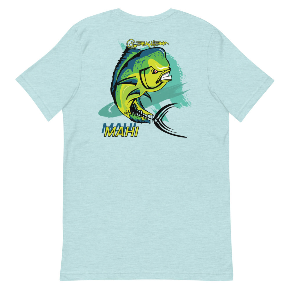Official Beach Bum Short-Sleeve Unisex T-Shirt- Mean Mahi (Art on Back)
